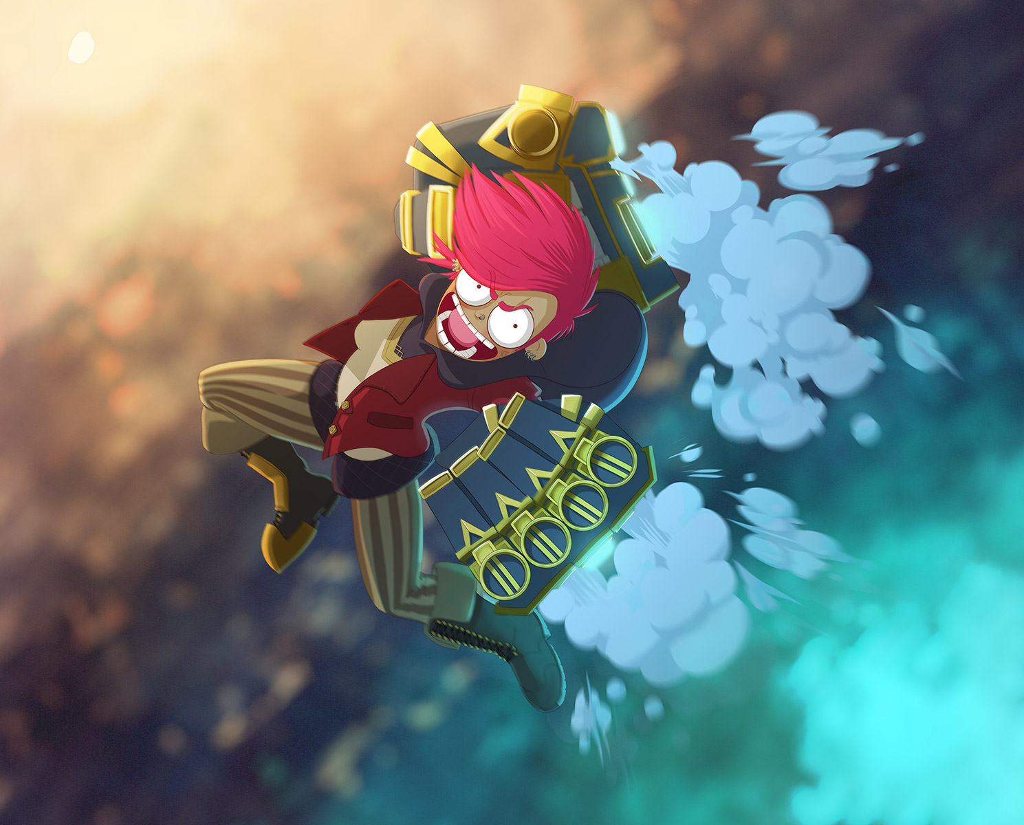 Vi-arcane voici une adaptation cartoon du personnage Vi de l'animé Arcane diffusé sur netflix